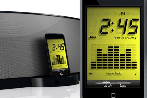 Radio, reloj y alarma para el iPhone y iPod touch