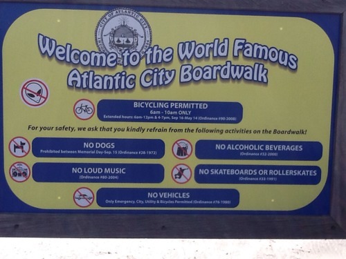Welcome to the world famous Atlantic City Boarwalk