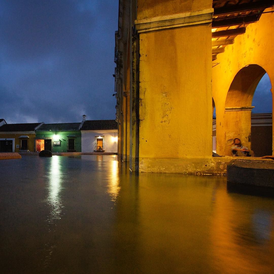 Enjoying the blue hour at Tanque de La Unión, La Antigua Guatemala.