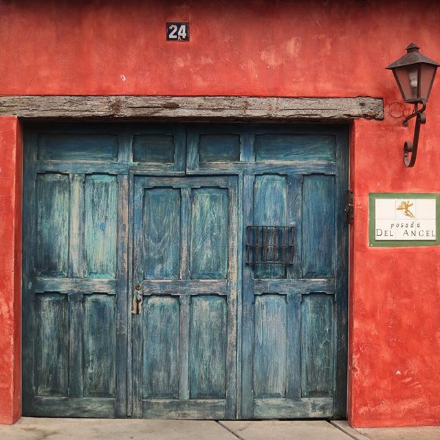 A simple gate and door from La Antigua Guatemala. I have an anecdote about this gate, would you like to hear it?