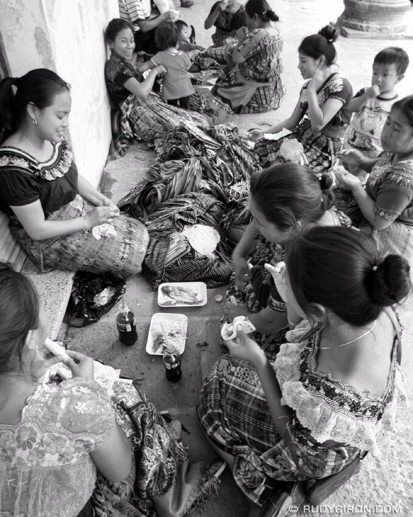 Lunch time — a stamp from daily life from Antigua Guatemala