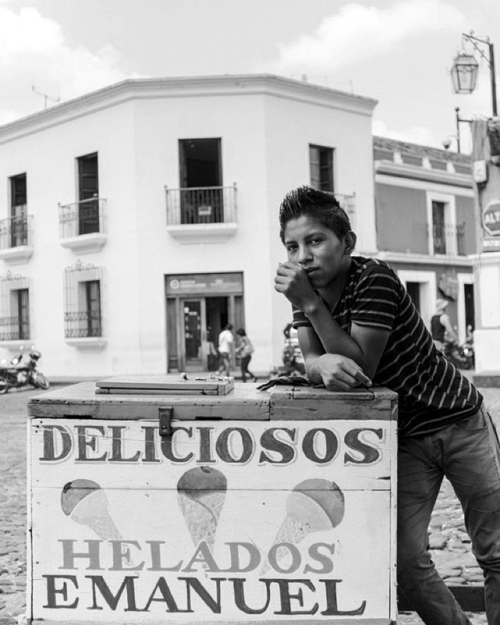 Traditional Ice Cream Cart “Deliciosos Helados Emanuel” at Parque Central, La Antigua Guatemala