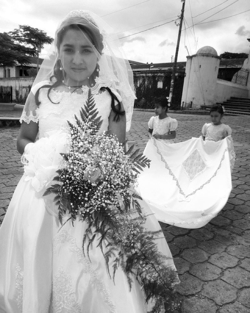 Street Photography Stamp — The Young Bride Entering The Temple in Ciudad Vieja