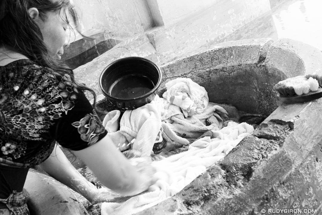 Typical Laundry Day at Pilas de Santa Clara, aka Tanque de la Unión, La Antigua Guatemala