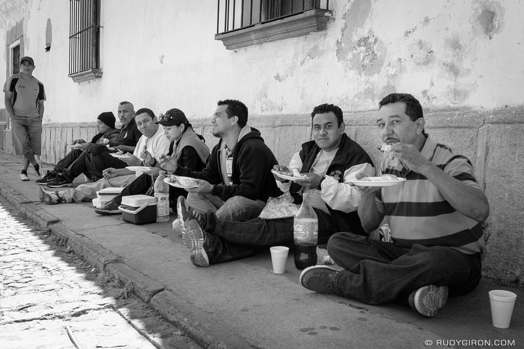 It’s lunch time on the streets of La Antigua Guatemala