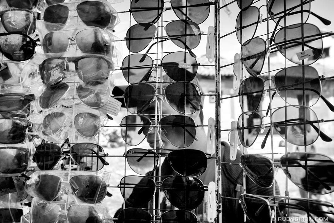 Ambulant Sunglasses Vendor in Antigua Guatemala