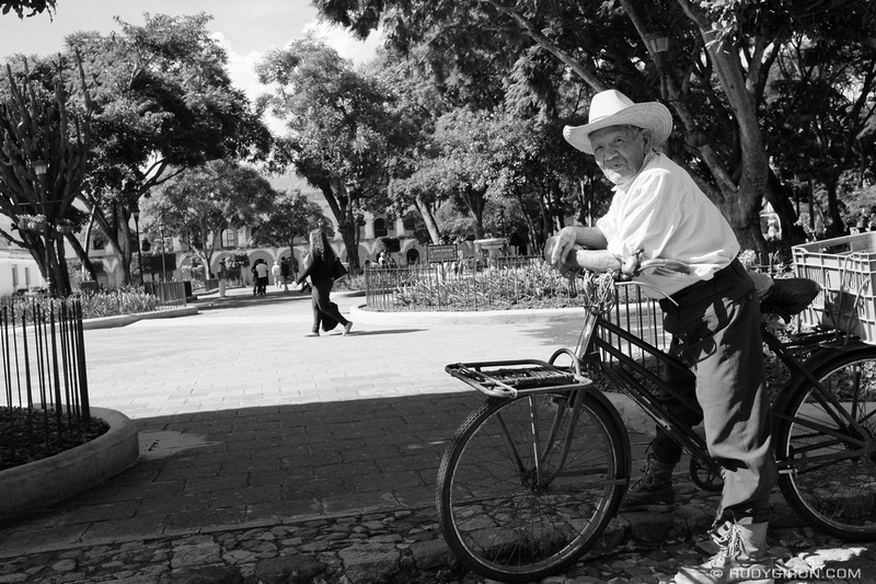 Street Photography — The Old Man and The Bike, Antigua Guatemala