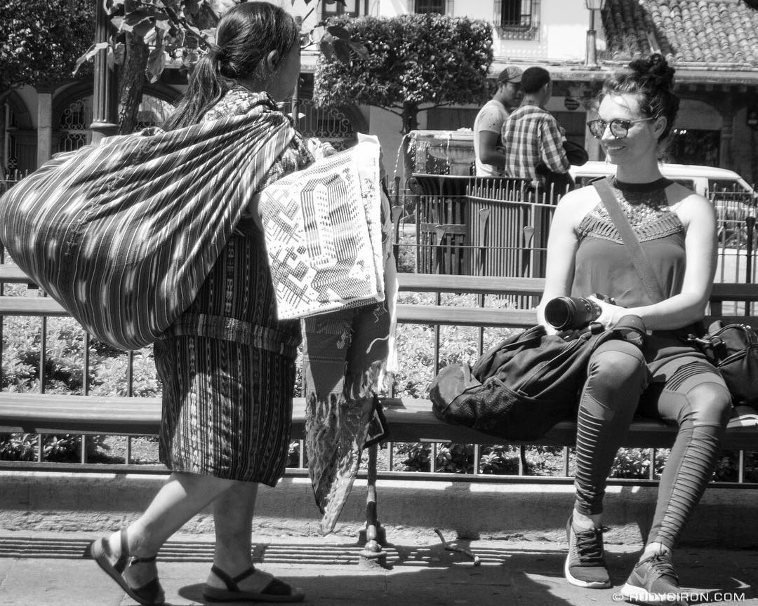 Street Photography — The photographer and the Maya vendor.