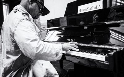 Street Photography — Piano Man at Union Station in Los Angeles