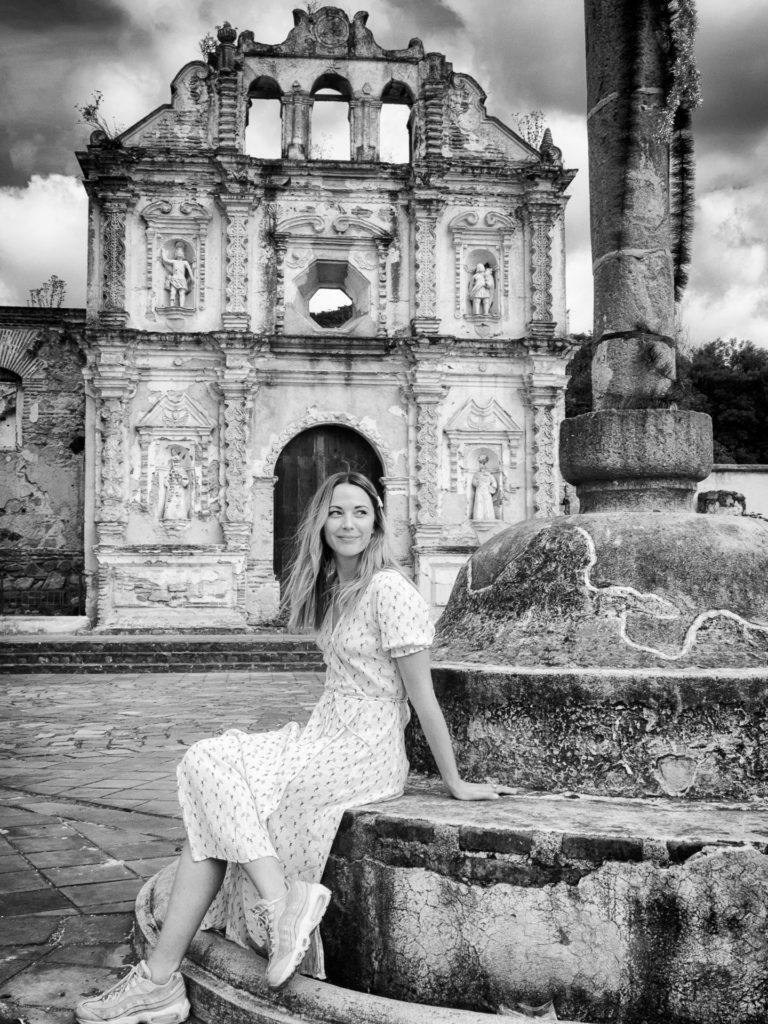 Portrait of Vanessa Pilon by the Ruins of Santa Isabel in Antigua Guatemala BY RUDY GIRON